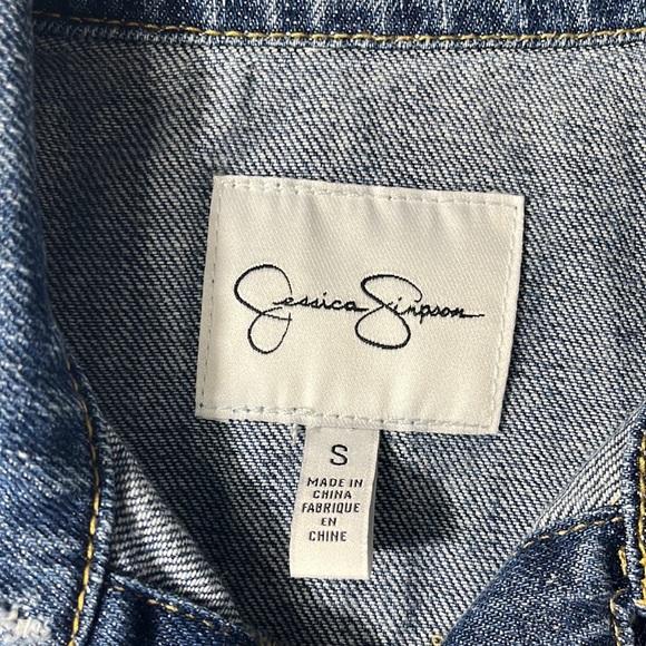 Jessica Simpson blue pixie denim vest size S - Picture 5 of 6